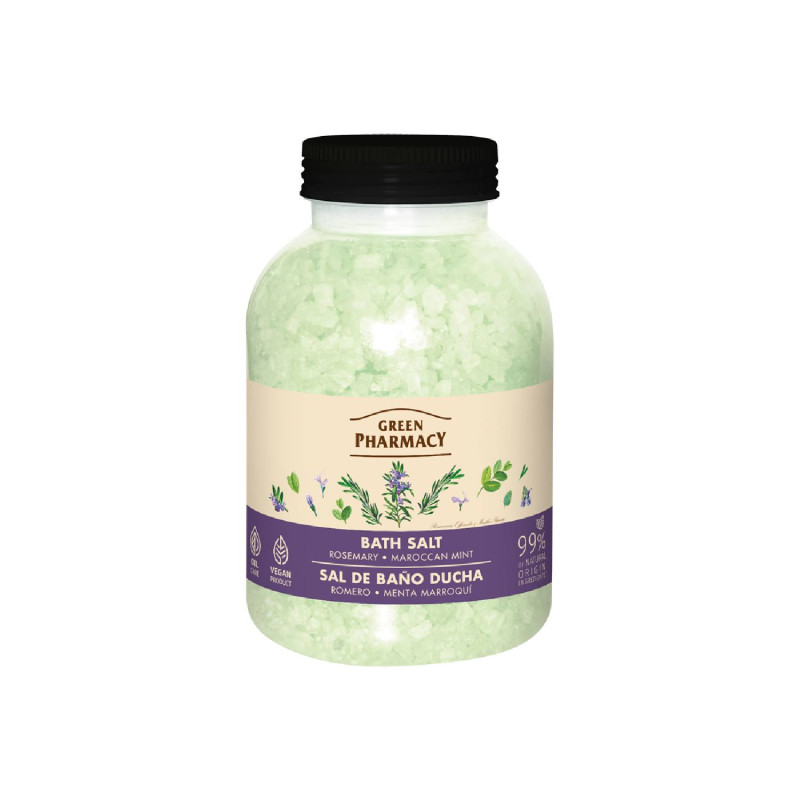 E-shop Green Pharmacy Soľ do kúpeľa 1000 g - Rosemary Maroccan mint