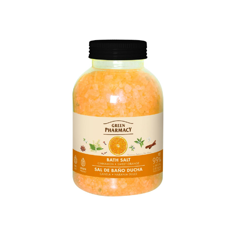 E-shop Green Pharmacy Soľ do kúpeľa 1000 g - Cinnamon Sweet orange