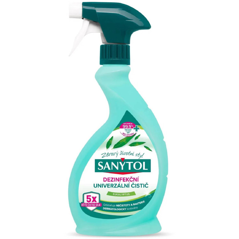 E-shop SANYTOL dezinfekčný univerzálny čistič sprej eukalyptus 500 ml