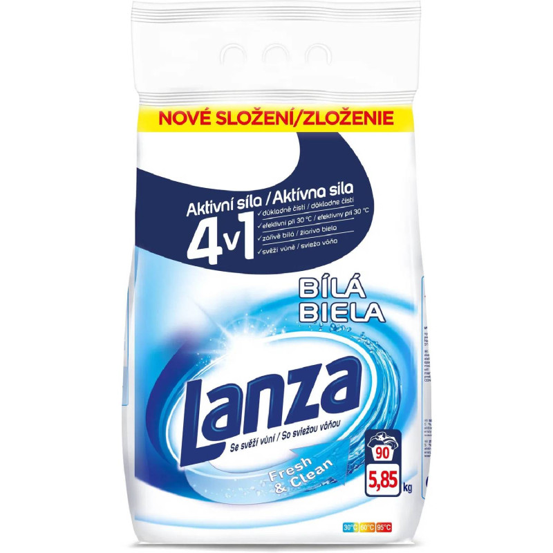 E-shop LANZA Fresh Clean White 5,85 kg (90 praní)