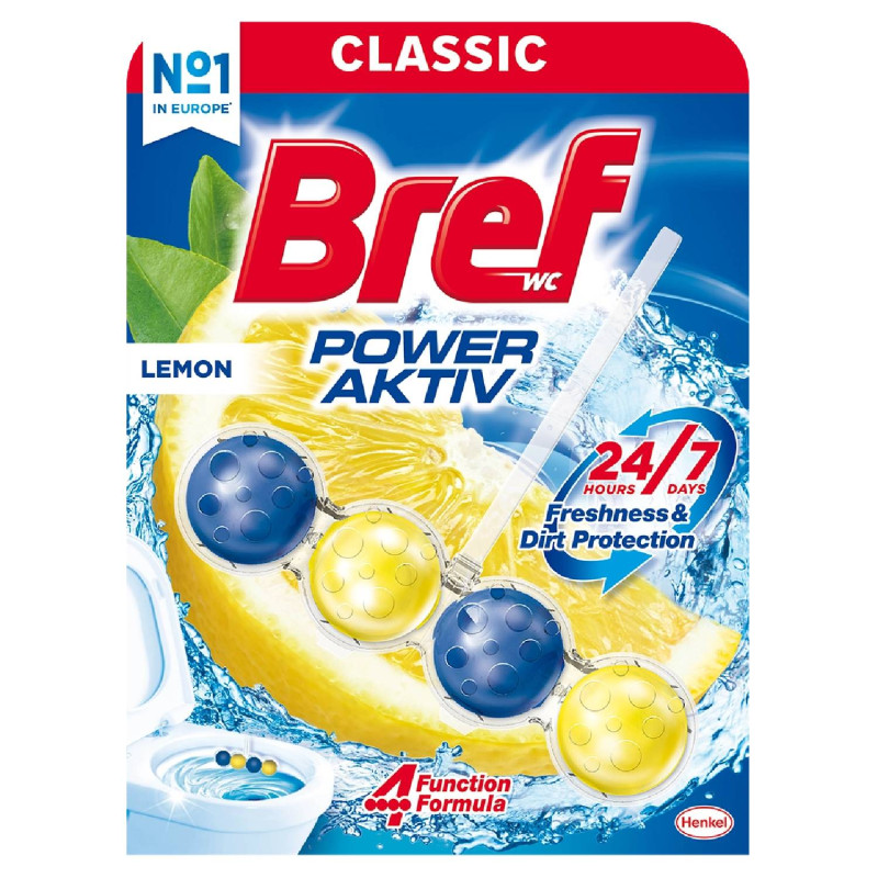E-shop BREF wc blok  Power Aktiv Lemon 50 g