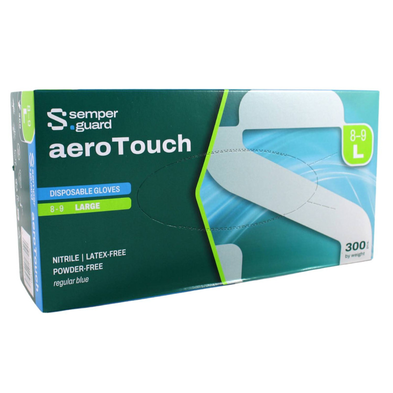 E-shop Nitrilové rukavice jednorázové Semperguard aeroTouch - modré L 300ks