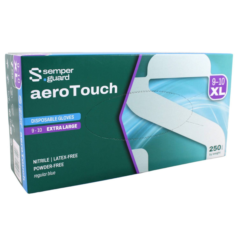 E-shop Nitrilové rukavice jednorázové Semperguard aeroTouch - modré XL 250ks