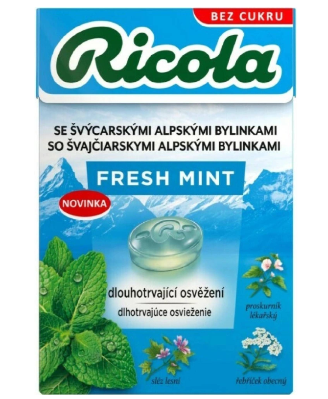 E-shop RICOLA FRESH MINT bez cukru, 40g