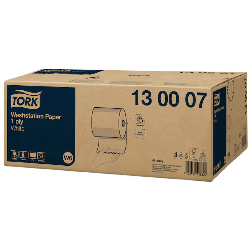 E-shop Tork 1-vrstvové papierové utierky do Tork utesneného zásobníka W6 (6 ks)