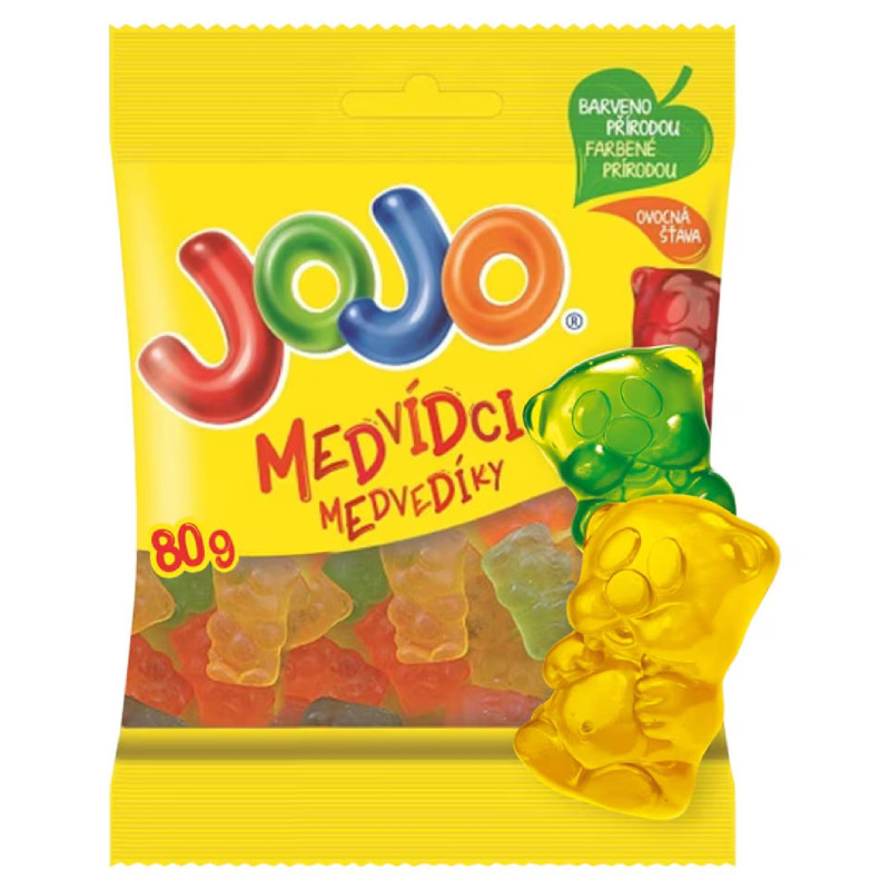E-shop JOJO Medvedíky želé cukríky s ovocnými príchuťami 80 g