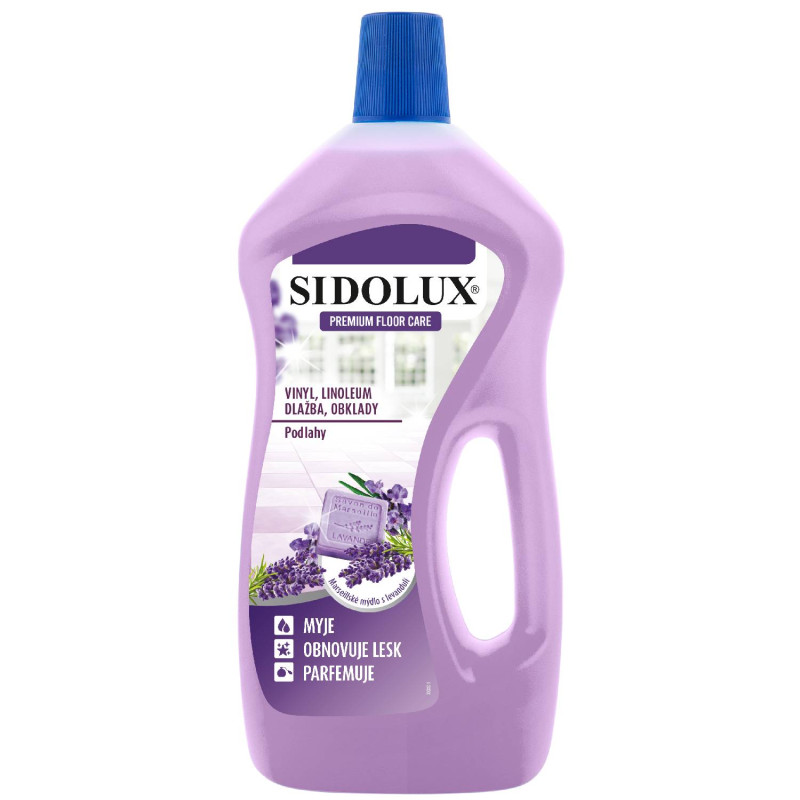 E-shop SIDOLUX PREMIUM FLOOR CARE na vinyl, dlažbu, linoleá - Marseillské mydlo s levanduľou 750ml