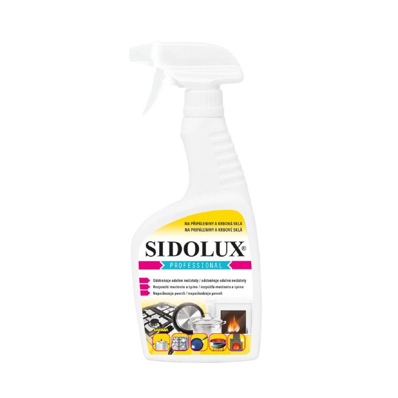 E-shop SIDOLUX PROFESSIONAL na pripáleniny a krbové sklá 500ml