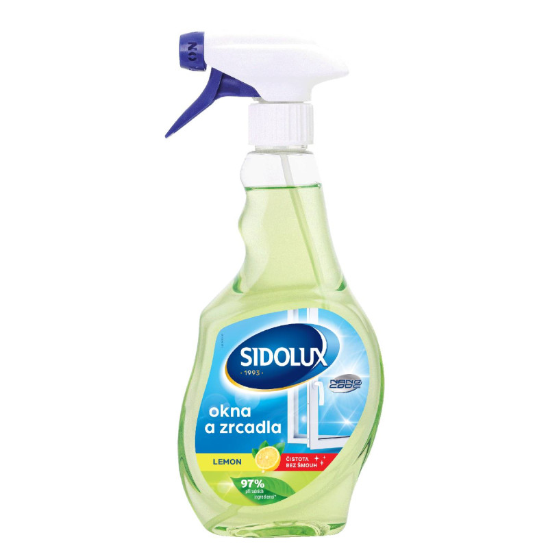 E-shop SIDOLUX na okná a zrkadlá s NANO technológiou Lemon - 500ml
