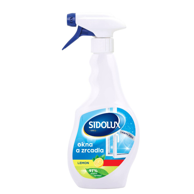 E-shop SIDOLUX na okná a zrkadlá s ANTI-FOG technológiou Lemon - 500ml
