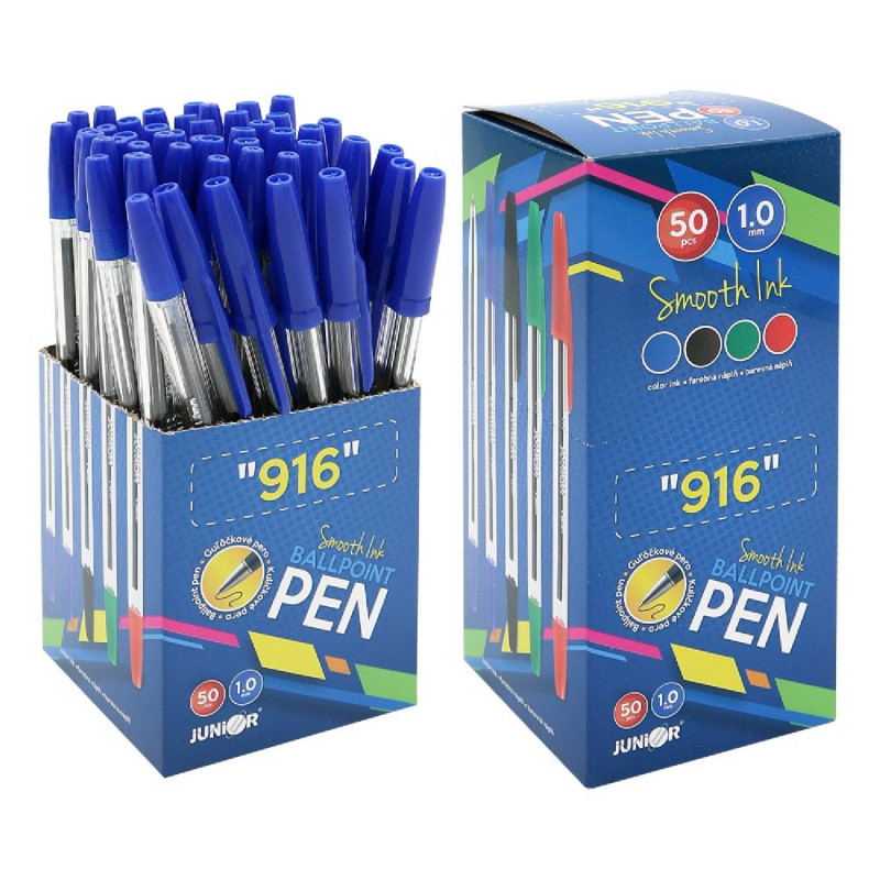 E-shop Pero guľôčkové JUNIOR Classic 927 - modré 50 ks