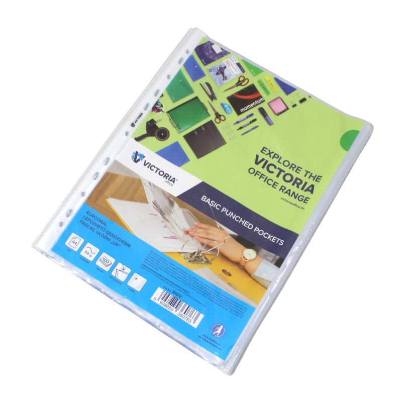 E-shop Euroobal VICTORIA OFFICE A4, transparentný, lesklý, 50 µm, 100 ks