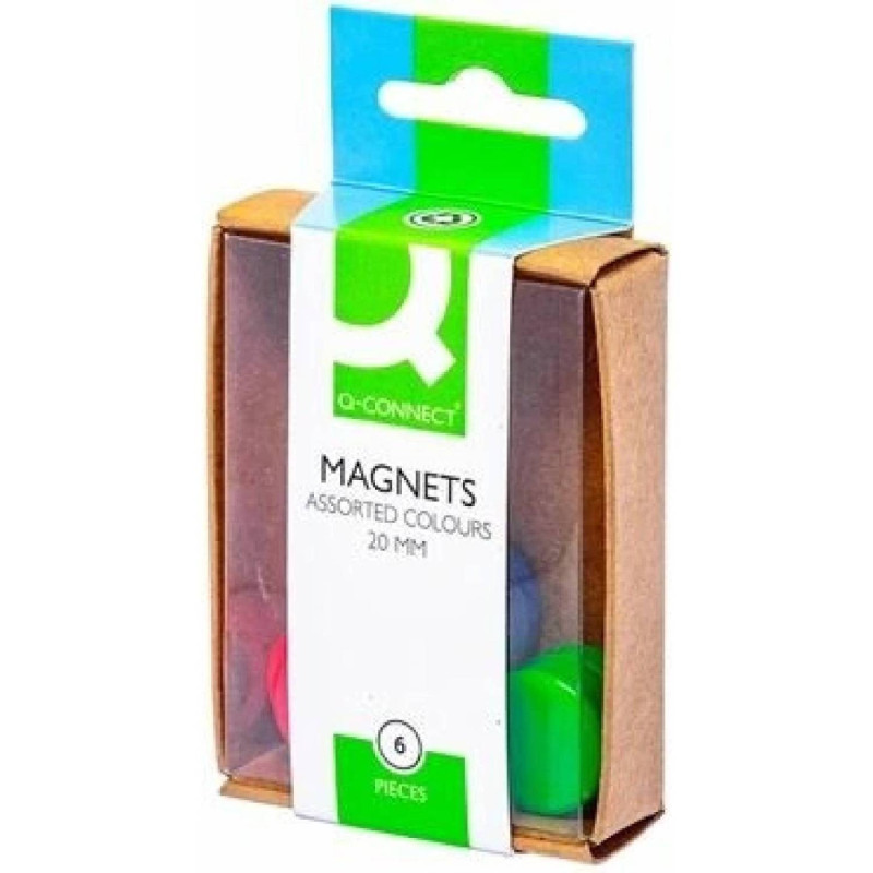 E-shop Magnety Q-CONNECT 20mm mix farieb 6 ks