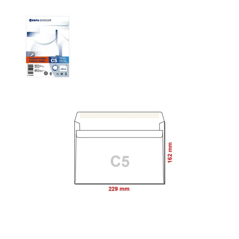 E-shop Obálky C5 samolepiace - 100 ks