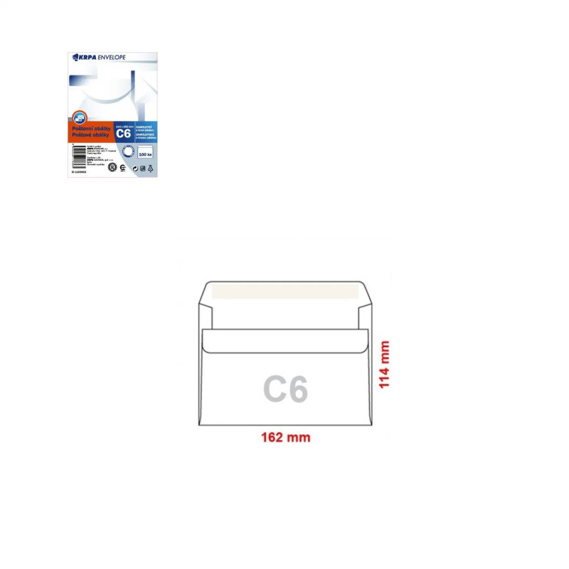 E-shop Obálky C6 samolepiace - 100 ks