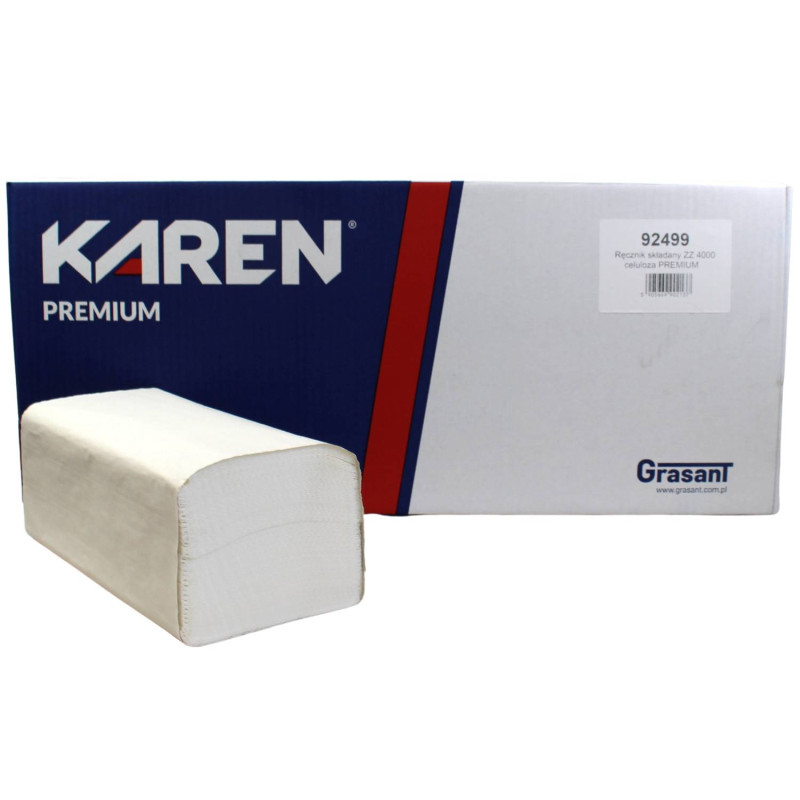 E-shop ZZ skladané papierové utierky KAREN 25x23cm ,2vr.,100 % celulóza (4000ks)