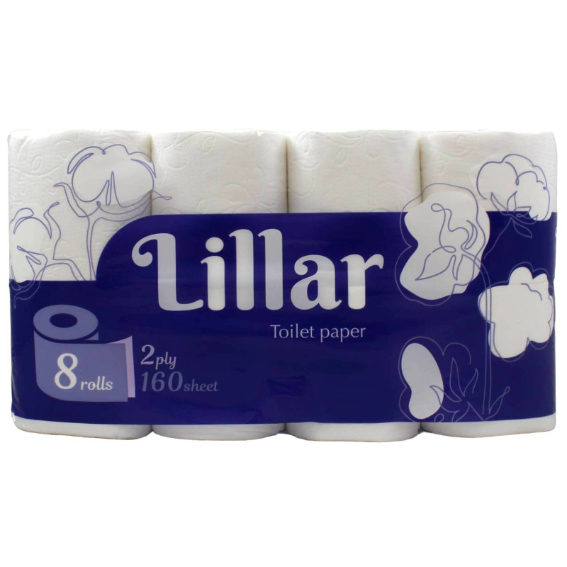 E-shop Toaletný papier Lillar 100% celulóza, 2 vrst., 8ks