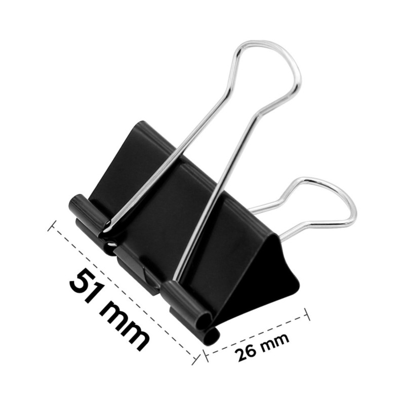 E-shop Klip BINDER / čierny JUNIOR, 51 mm - 12 ks
