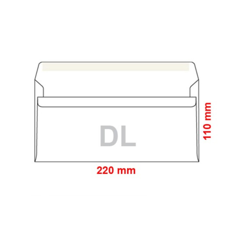 E-shop Obálka DL 110 x 220 mm samolepiaca (1000 ks)