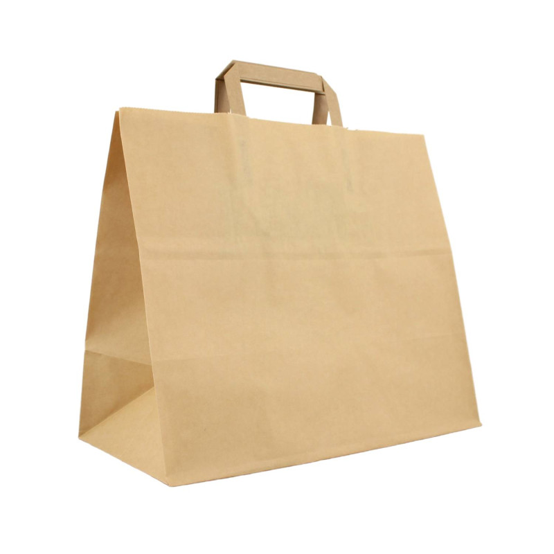E-shop Papierová taška hnedá s papierovým uchom 32x16x27cm - 50ks
