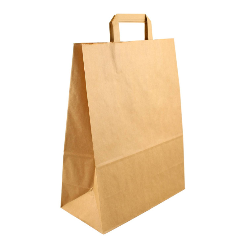 E-shop Papierová taška hnedá s papierovým uchom 32x16x39cm - 50ks