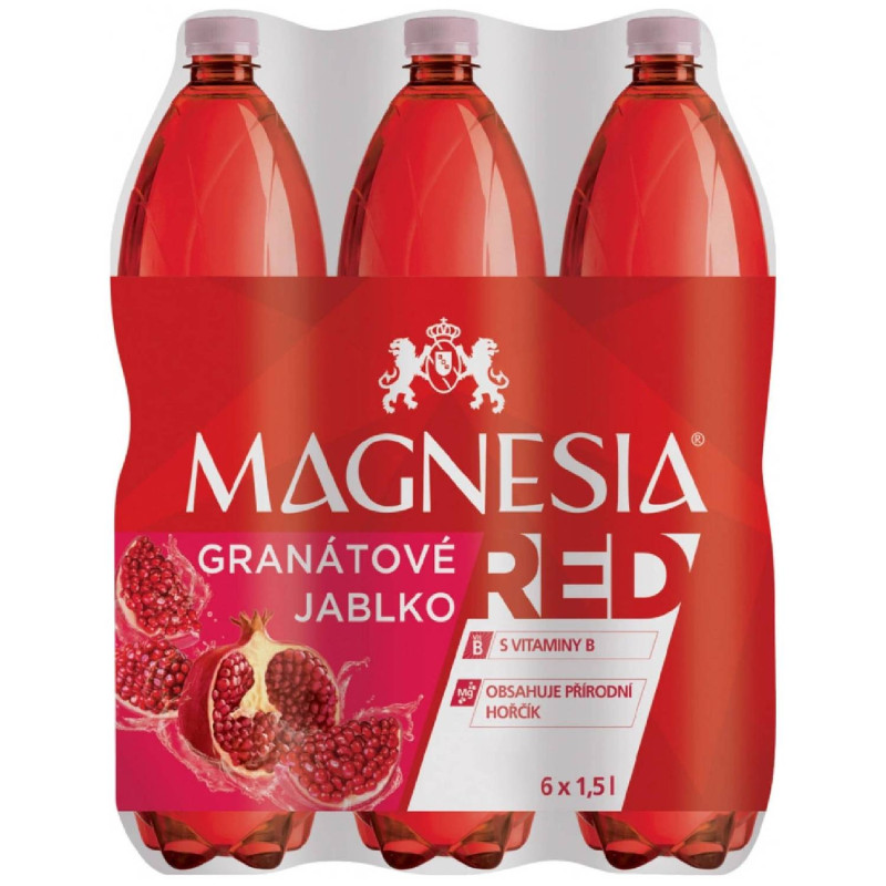 E-shop Magnesia Red Minerálna voda s príchuťou granátové jablko jemne sýtená 6 x 1,5 L