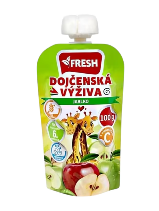 E-shop Fresh detská výživa kapsička bez cukru Jablko 100g EXP.: 17.06.2026